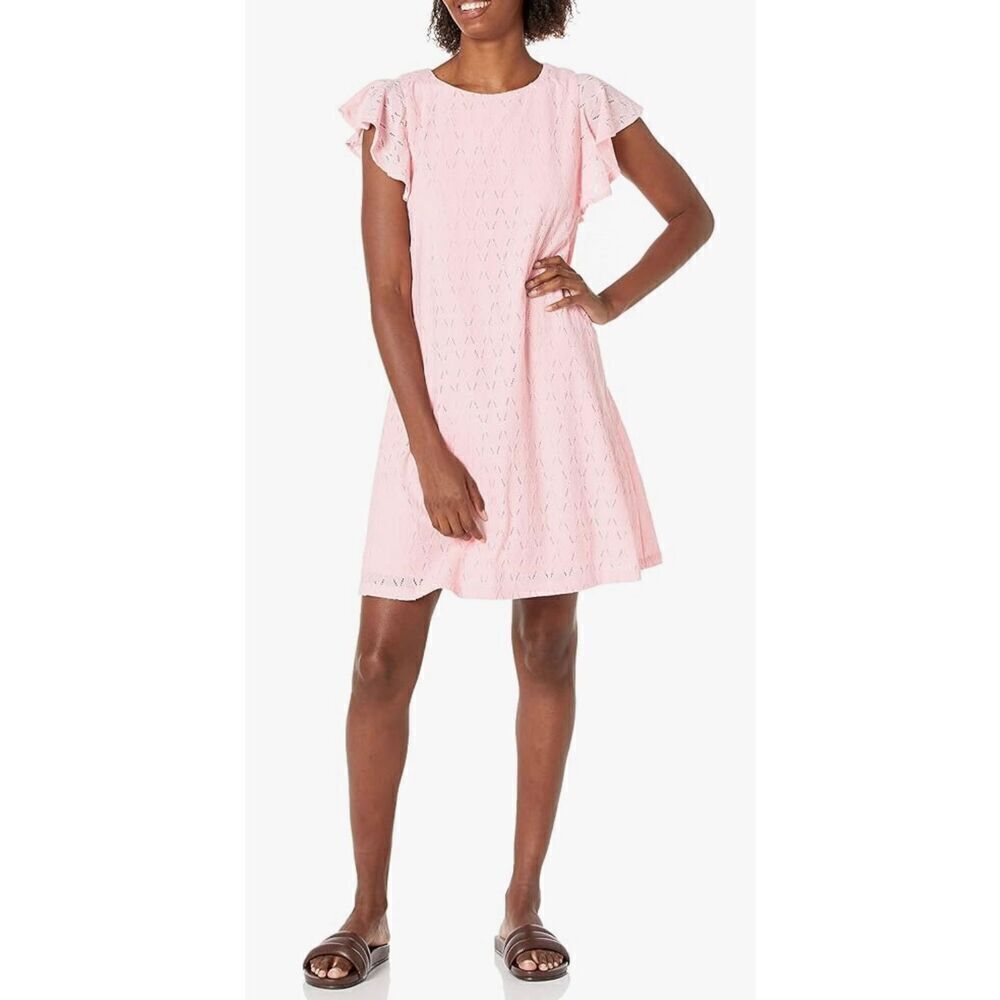Nine West Women's Mia Flutter Sleeve Swing Dress